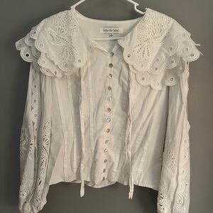 Elegant White Eyelet Blouse by Sofie the Label